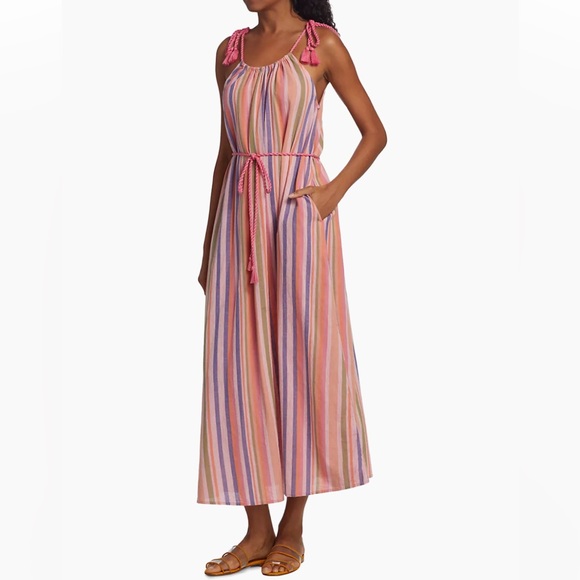 Xirena Esme Citrus Melange NWT Cotton Linen Maxi Summer dress Woman's Size Large - Picture 15 of 15